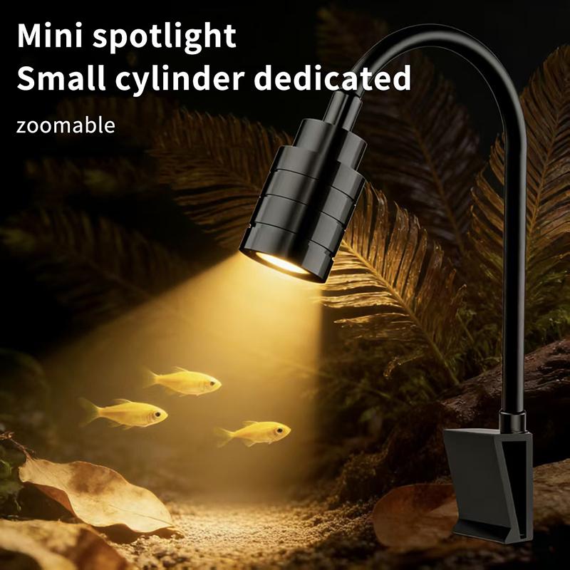 Marine Aquarium Lamp - 3W Südamerikanischer Aquarium-Spotlight, 3-Farben-LED-Aquariumlampe, Fokusbeleuchtung, praktisches