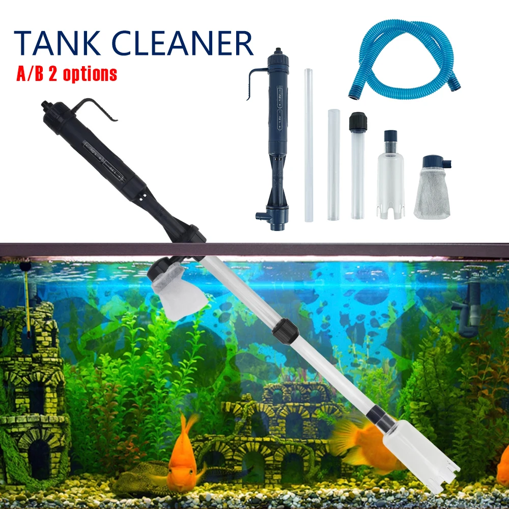 Marine Aquarium Vacuum - Elektrischer Aquarium-Siphonreiniger Fischbecken-Vakuum Kiesreinigungswerkzeug Wasserwechsler mit