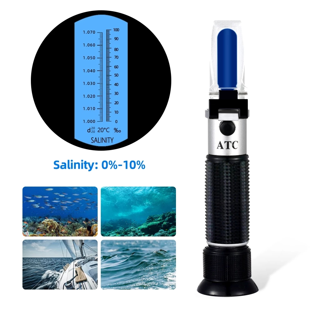 Marine Aquarium Bacteria - Salzgehalt Refraktometer 0-10% 1,000-1,070 SG Optische