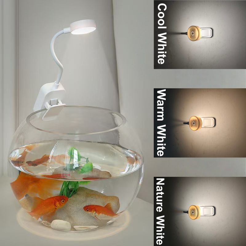 Marine Aquarium Lamp - LED-Aquariumleuchte zum Anklemmen, 360°-Beleuchtung für Fischbecken
