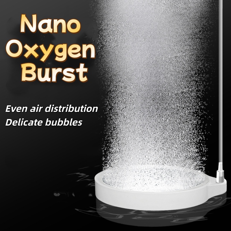 Marine Aquarium Nano - Luftstein-Sauerstoffdiffusor für Aquarien, Scheibenblasen-Diffusor, Nano-Mini-Luftblasen-Hydroponik-Sauerstoffplatte, Zubehör