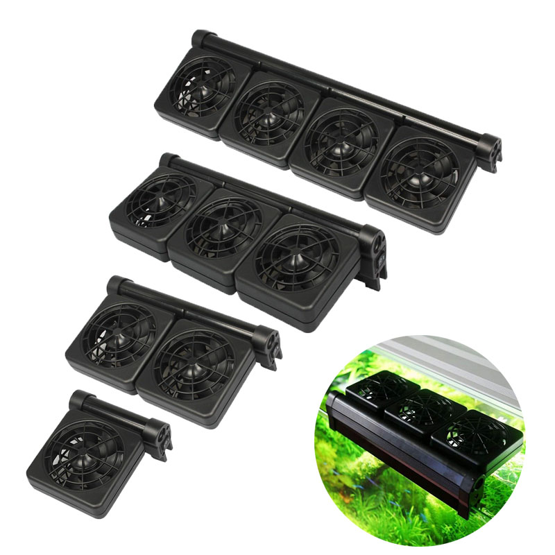 Aquarium Marine Fishes - 1/2/3/4 Aquarium-Lüfter Kühlgeräte Wassertemperaturkontrolle Fischbecken-Kühlsystem für