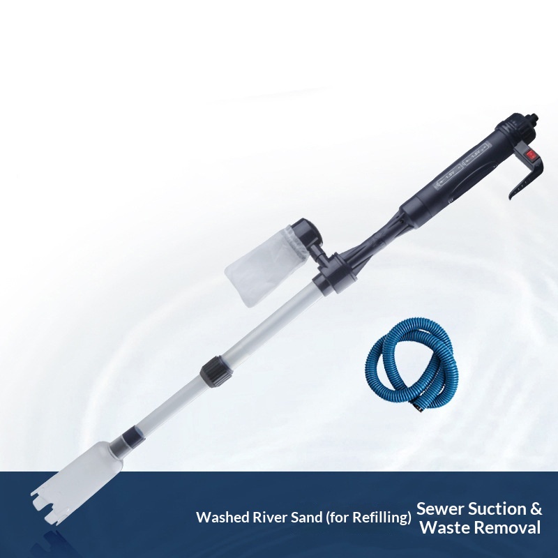 Marine Aquarium Vacuum - 1 Set Aquarium-Sandentferner, Aquarium-Staubsauger, Wasserfilter, batteriebetriebener