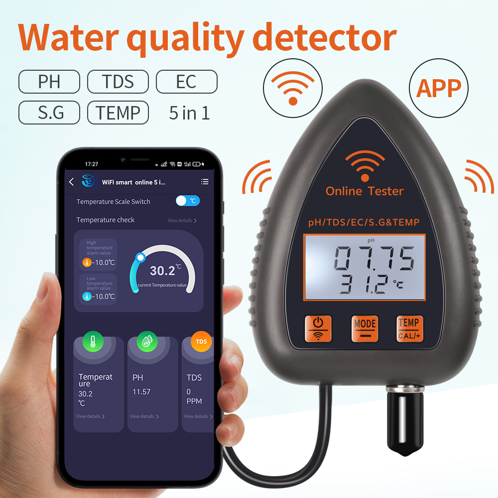 Tuya WiFi 5-in-1 TDS/EC/SALT/S – Marine Aquarium Par Meter Bewertung und Preis
