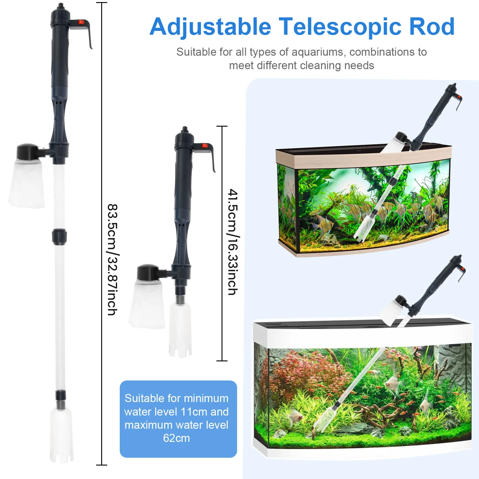 Elektrischer Aquarium-Siphon,  – Marine Aquarium Vacuum Bewertung und Preis