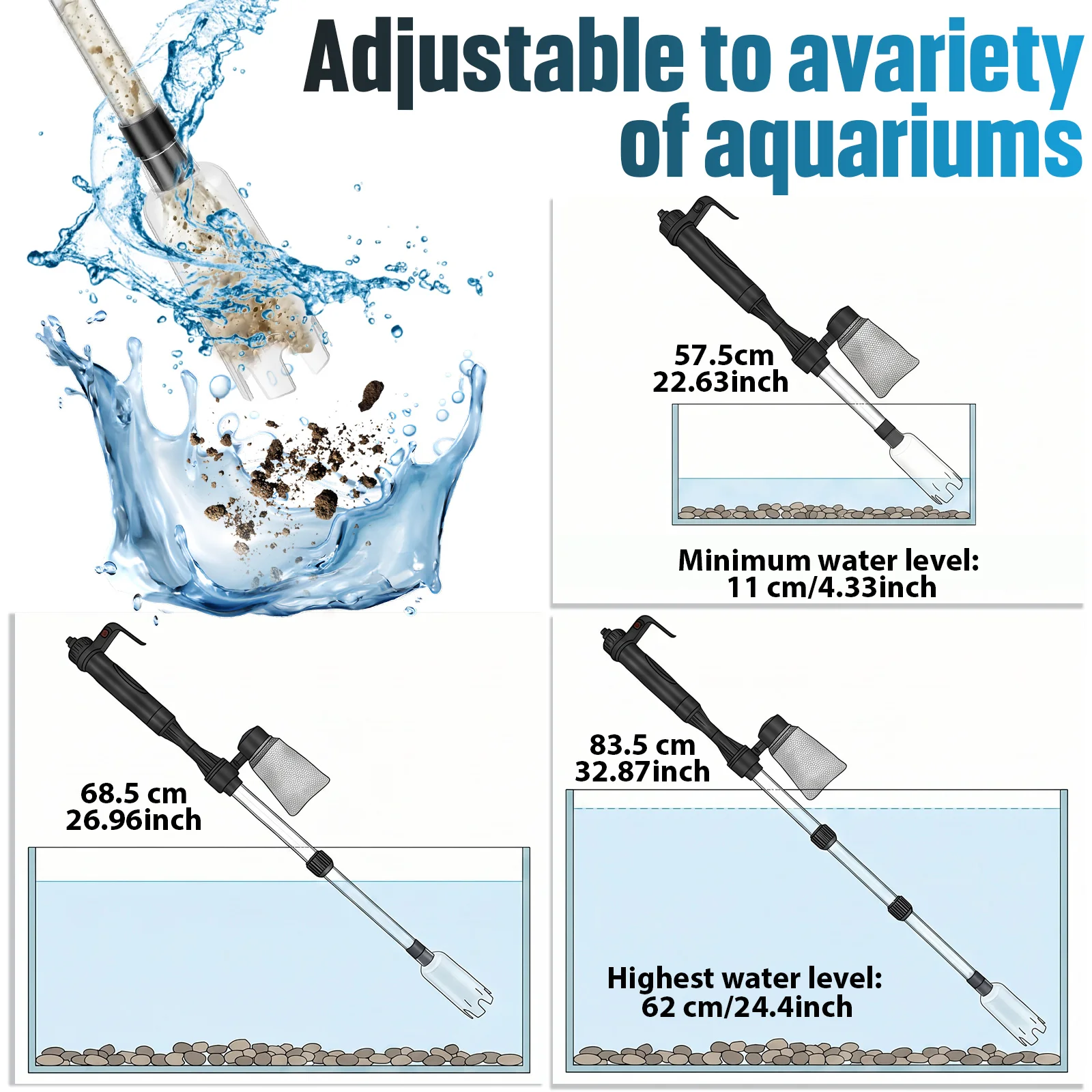 Aquarium-Vakuum-Kiesreiniger 3 – Marine Aquarium Vacuum Bewertung und Preis