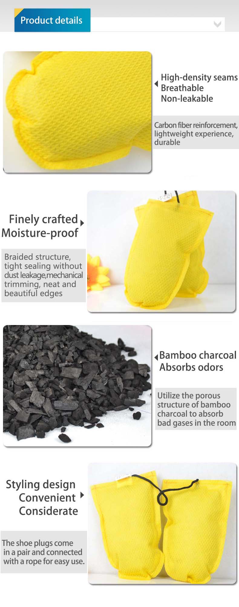 Bambuskohle-Schuheinlagen Akti – Activated Carbon Bag Bewertung und Preis