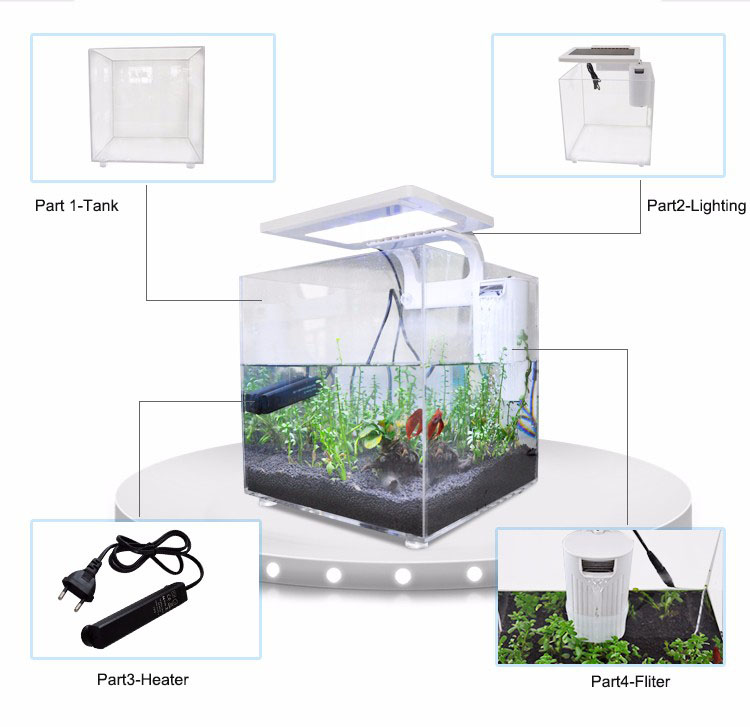 Mini-Acryl-Aquarium (25*25*25c – Aquarium Marina Bewertung und Preis